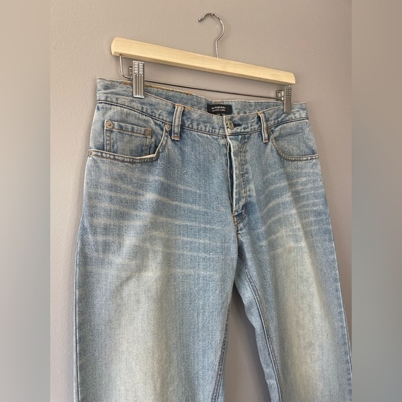[32/30] Burberry Black Label Men’s Light Wash Straight Leg Designer Denim Jeans - Picture 9 of 15